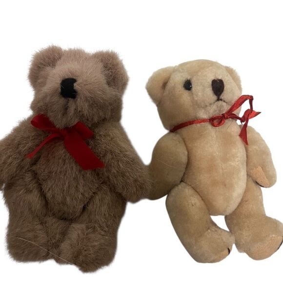 Vintage Jointed Teddy Bear Plush Good Condition - Picture 1 of 4
